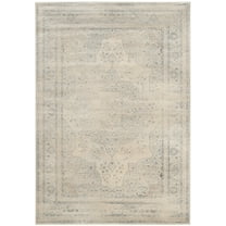 SAFAVIEH Vintage Lamont Bordered Area Rug, Light Blue/Cream, 5'1" x 7'6"