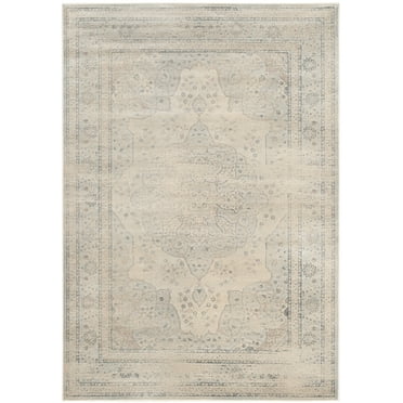 SAFAVIEH Vintage Lamont Bordered Area Rug, Light Blue/Cream, 5'1" x 7'6"