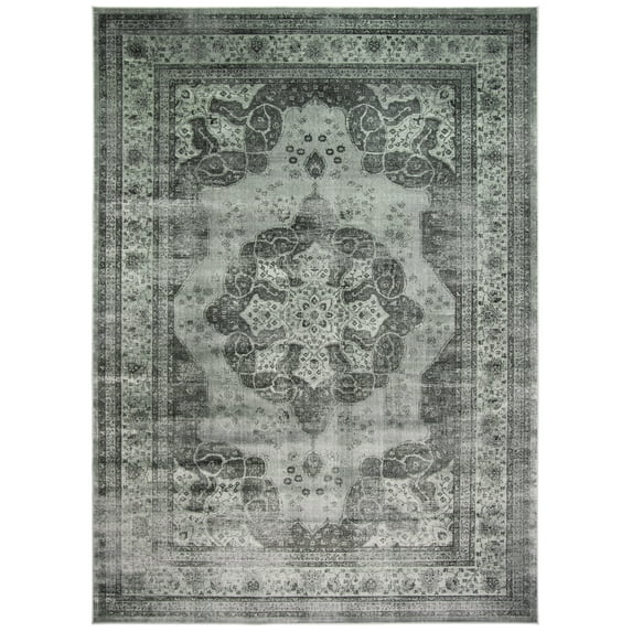 SAFAVIEH Vintage Lamont Bordered Area Rug, Grey/Multi, 7'6" x 10'6"