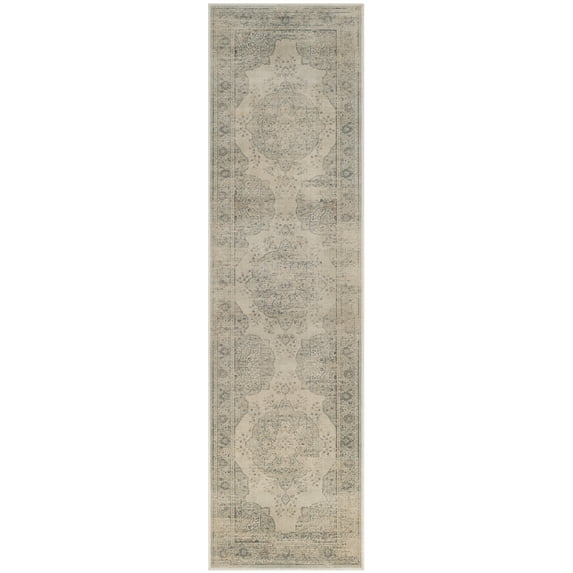 SAFAVIEH Vintage Lamont Traditional Runner Rug, Light Blue/Cream, 2'2" x 8'