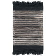thumbnail image 1 of SAFAVIEH Vintage Leather Aaron Stripe Fringed Area Rug, Black/Multi, 4' x 6', 1 of 4