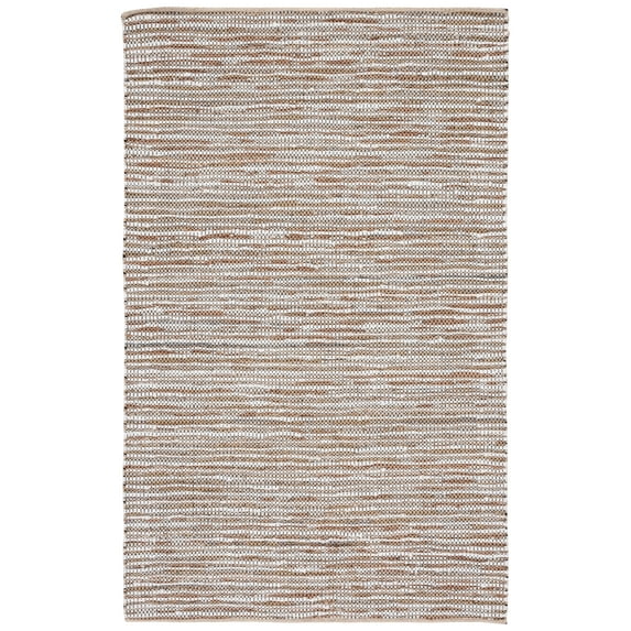 SAFAVIEH Vintage Leather Augustin Striped Area Rug, Beige/Ivory, 5' x 8'