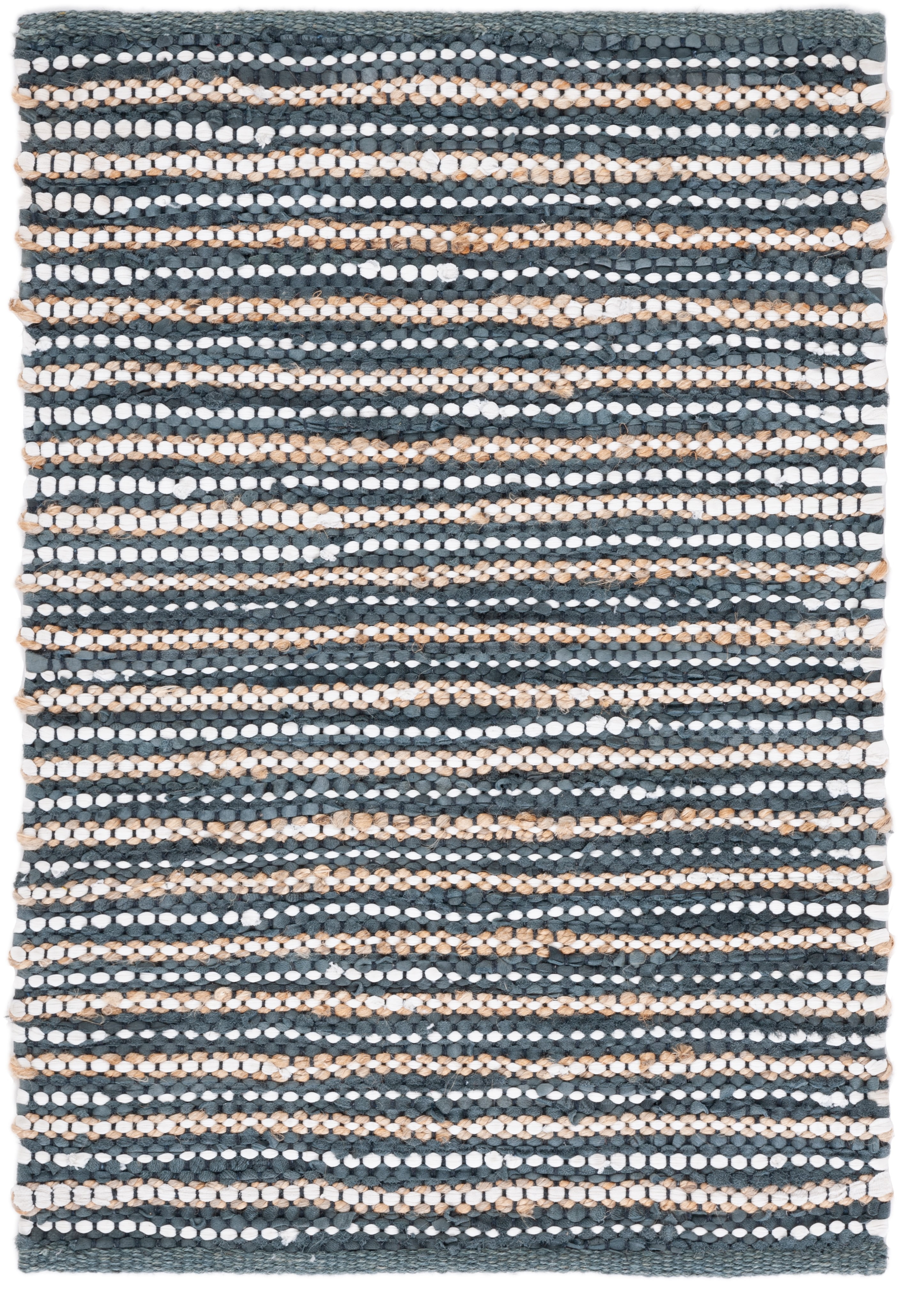 Edgy Elegance Gray Cowhide Handmade Flat Woven Rug