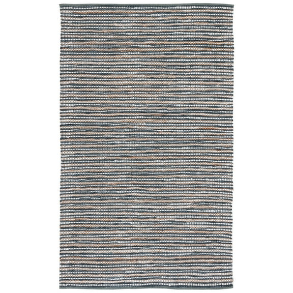 SAFAVIEH Vintage Leather Augustin Striped Area Rug, Dark Grey/Ivory, 8' x 10'