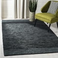 thumbnail image 1 of SAFAVIEH Vintage Leather Ayleen Braided Striped Area Rug, Black/Grey, 6' x 6' Square, 1 of 9