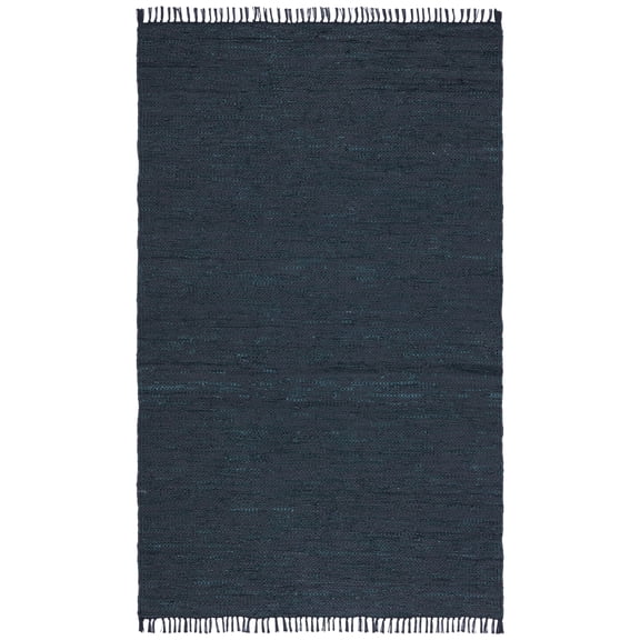 SAFAVIEH Vintage Leather Christal Solid Area Rug, Black, 3' x 5'