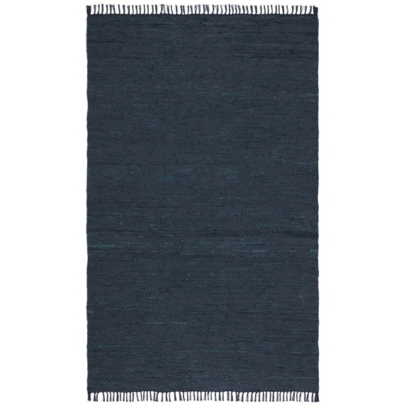 SAFAVIEH Vintage Leather Christal Solid Area Rug, Black, 3' x 5'