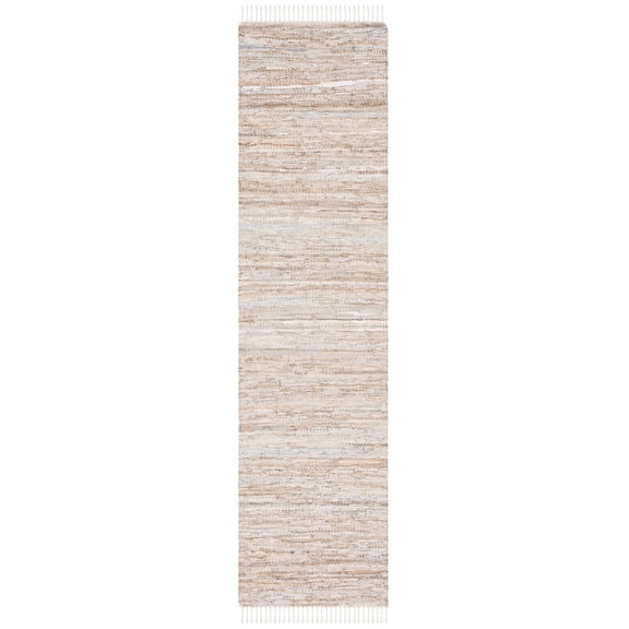 SAFAVIEH Vintage Leather Christal Solid Runner Rug, Beige, 2'3" x 9'