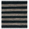thumbnail image 1 of SAFAVIEH Vintage Leather Crawford Striped Area Rug, Black/Natural, 6' x 6' Square, 1 of 8