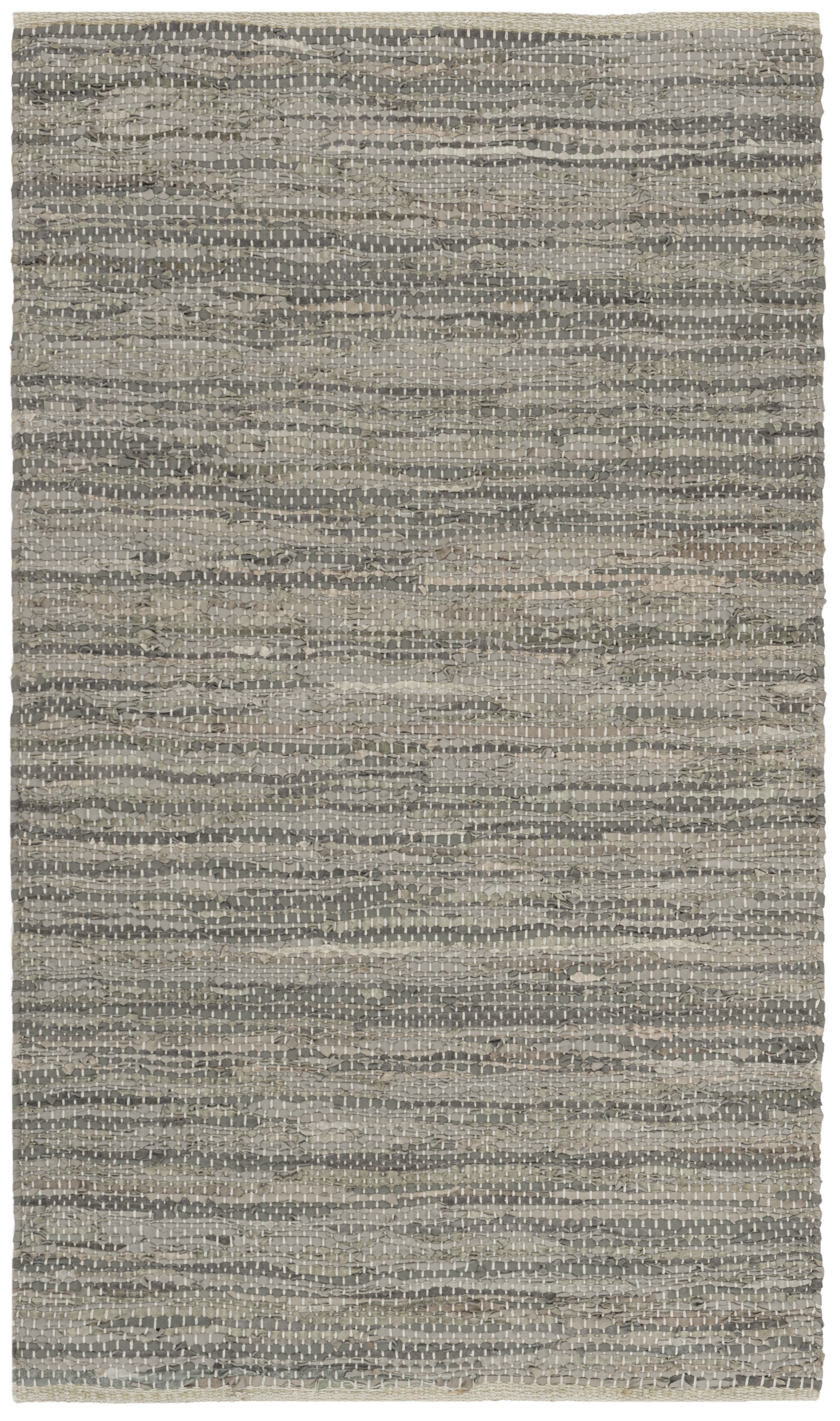 SAFAVIEH Vintage Leather Deemer Braided Abstract Area Rug, Grey, 2' x 3'