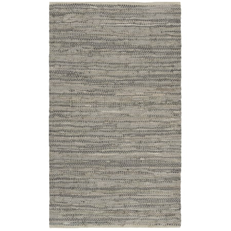 SAFAVIEH Vintage Leather Deemer Braided Abstract Area Rug, Grey, 2' x 3'