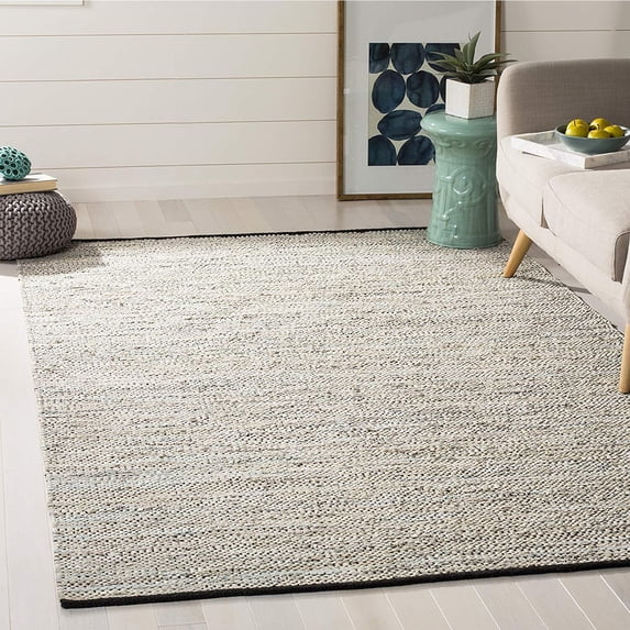 SAFAVIEH Vintage Leather Flor Braided Area Rug, Beige, 6' x 9'