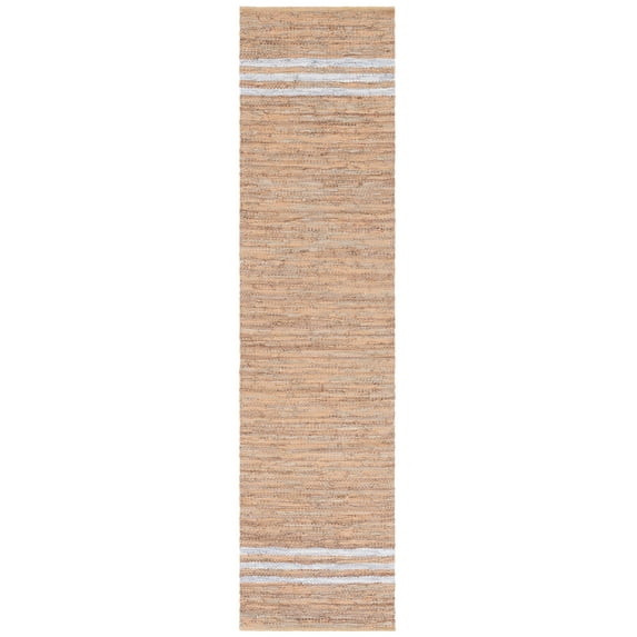 SAFAVIEH Vintage Leather Grace Striped Runner Rug, Beige/Ivory, 2'3" x 9'