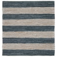 thumbnail image 1 of SAFAVIEH Vintage Leather Henley Striped Area Rug, Dark Grey/Natural, 6' x 6' Square, 1 of 11