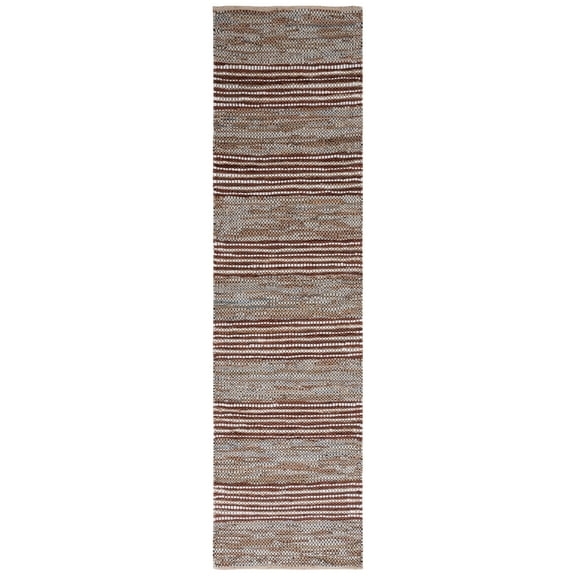 SAFAVIEH Vintage Leather Henley Striped Runner Rug, Beige/Natural, 2'3" x 9'