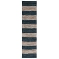 thumbnail image 1 of SAFAVIEH Vintage Leather Henley Striped Runner Rug, Dark Grey/Natural, 2'3" x 9', 1 of 8