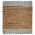 thumbnail image 1 of SAFAVIEH Vintage Leather Horatio Braided Fringe Border Area Rug, Light Grey/Brown, 6' x 6' Square, 1 of 5