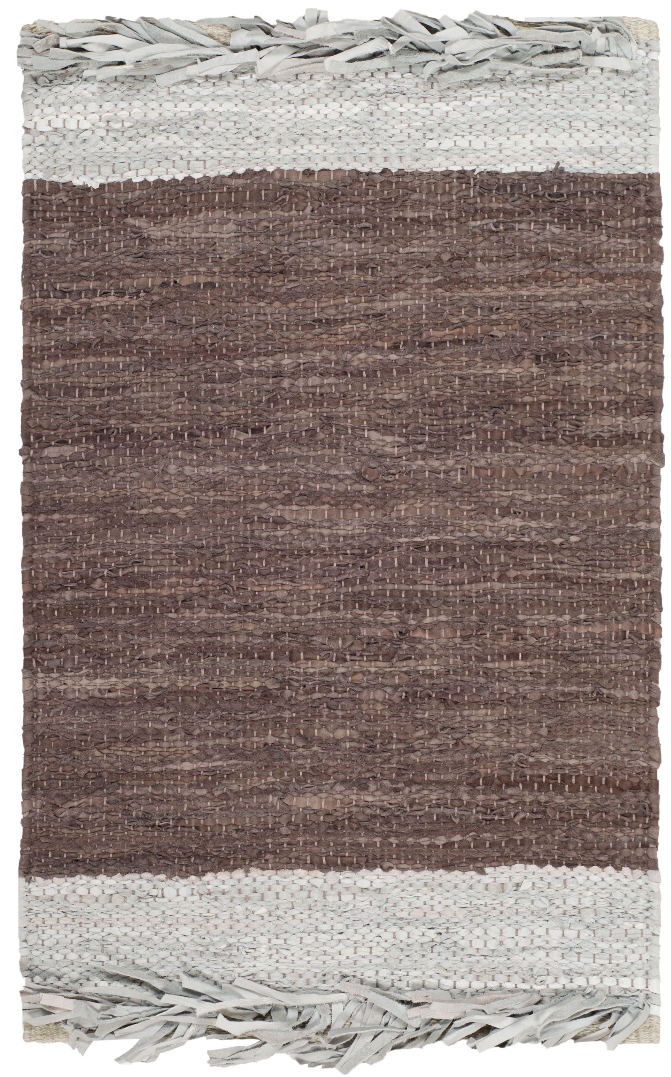 Elegance Reimagined Gray Cowhide 3'x5' Handwoven Area Rug