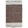 thumbnail image 1 of SAFAVIEH Vintage Leather Horatio Braided Fringe Border Area Rug, Light Grey/Dark Brown, 3' x 5', 1 of 4