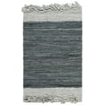 thumbnail image 1 of SAFAVIEH Vintage Leather Horatio Braided Fringe Border Area Rug, Light Grey/Dark Grey, 2'3" x 4', 1 of 4