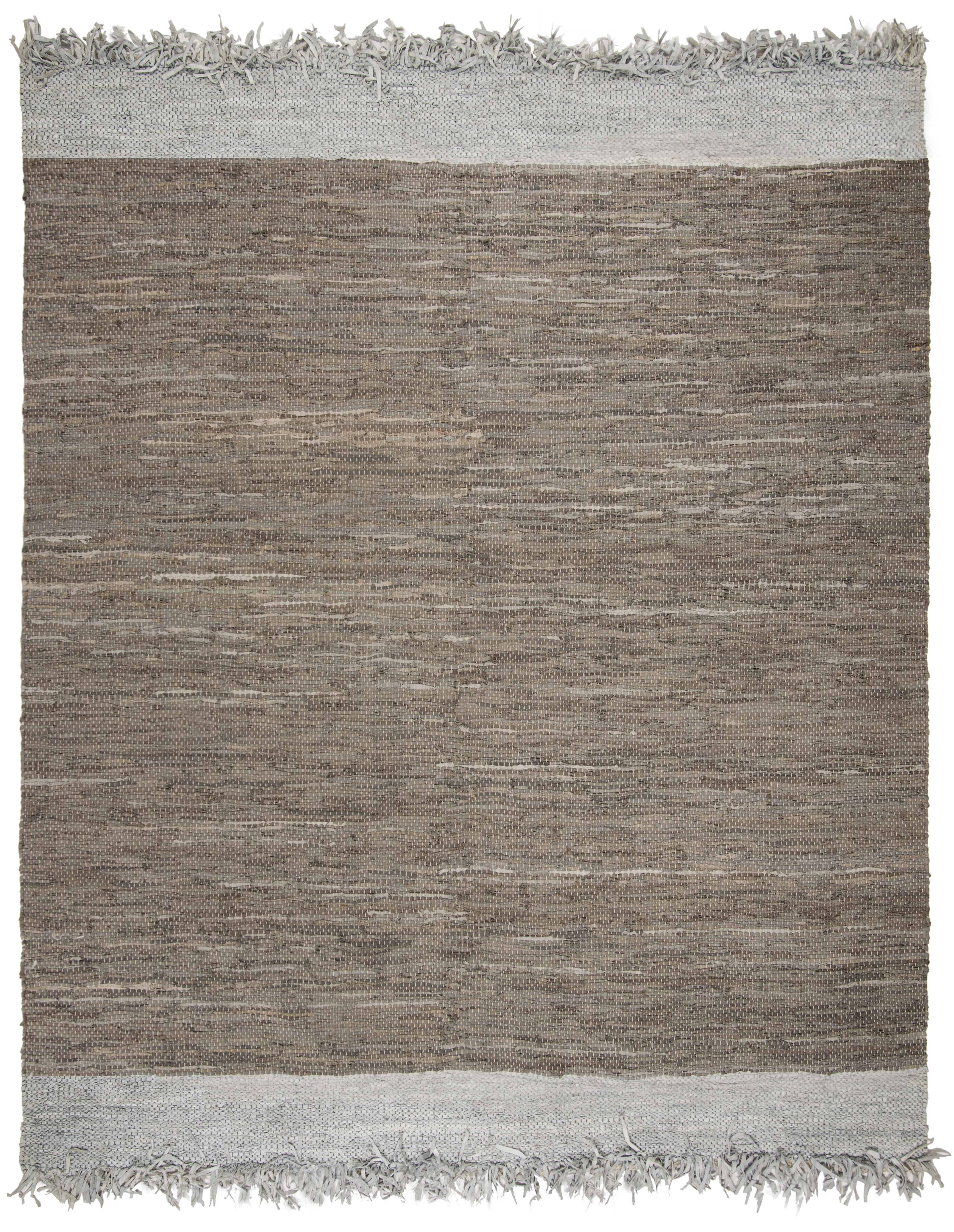 Handmade Vintage Leather 6' x 9' Brown Cowhide Area Rug