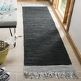 thumbnail image 1 of SAFAVIEH Vintage Leather Horatio Braided Fringe Border Runner Rug, Light Grey/Black, 2'3" x 6', 1 of 7