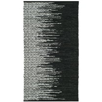 SAFAVIEH Vintage Leather Jarred Diamond Striped Area Rug, Light Grey/Black, 2'3" x 4'