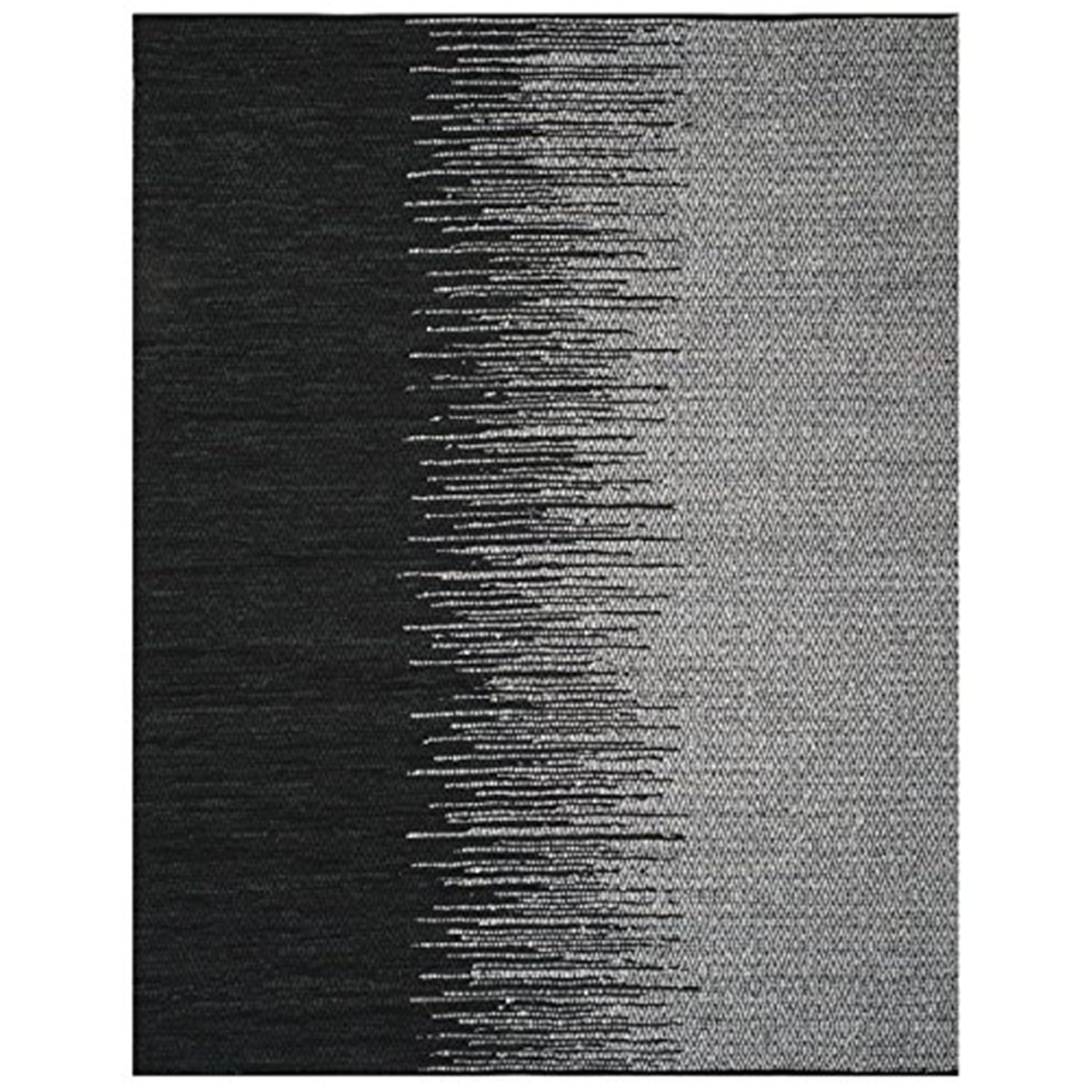 Handmade Round Black Cowhide 60" Area Rug