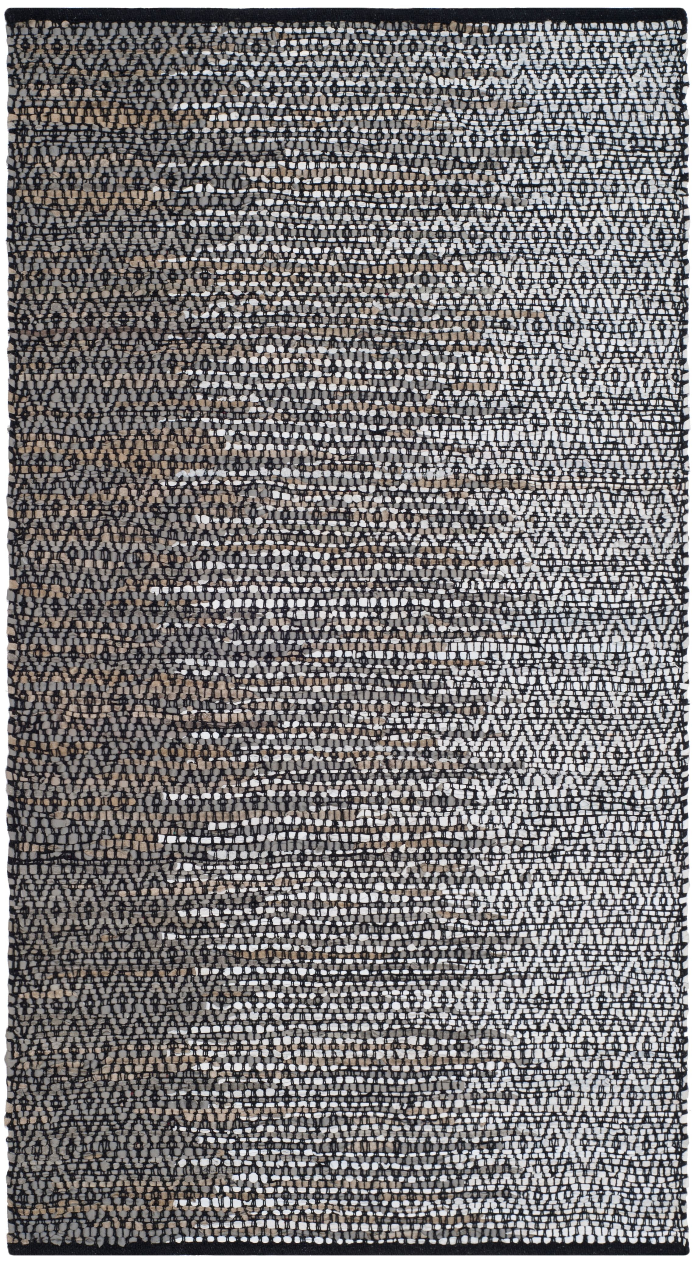 Handmade Light Grey and Grey Cowhide Area Rug
