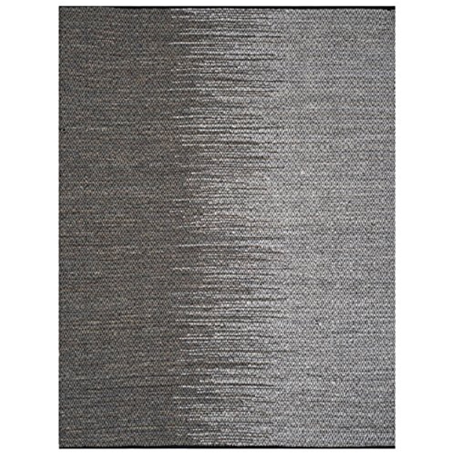 Handmade Light Grey and Grey Cowhide Flat Woven 8' x 10' Area Rug