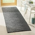 thumbnail image 1 of SAFAVIEH Vintage Leather Jarred Diamond Striped Runner Rug, Light Grey/Charcoal, 2'3" x 6', 1 of 4