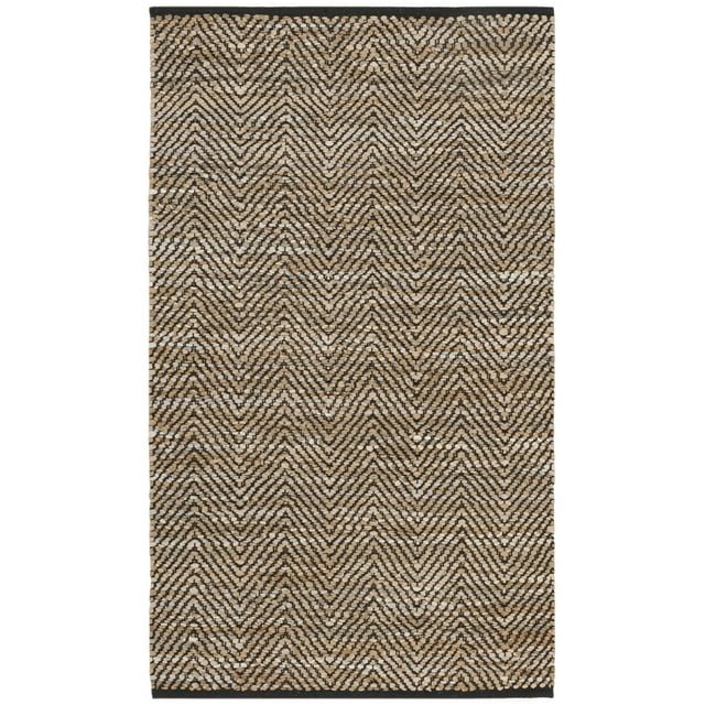 SAFAVIEH Vintage Leather Jessie Chevron Stripes Area Rug, Beige, 3' x 5'