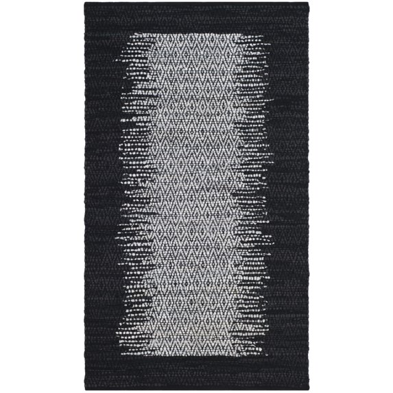SAFAVIEH Vintage Leather Rordan Diamond Trellis Area Rug, Light Grey/Black, 2' x 3'