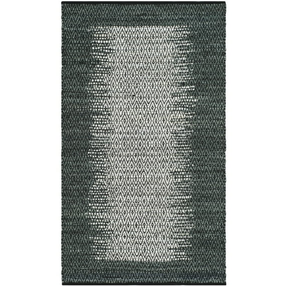 SAFAVIEH Vintage Leather Rordan Diamond Trellis Area Rug, Light Grey/Charcoal, 4' x 6'