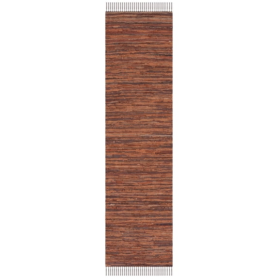 SAFAVIEH Vintage Leather Christal Solid Runner Rug, Light Brown, 2'3" x 9'