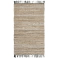 thumbnail image 1 of SAFAVIEH Vintage Leather Zharko Solid Braided Fringe Area Rug, Beige, 2'3" x 4', 1 of 8