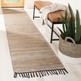 thumbnail image 1 of SAFAVIEH Vintage Leather Zharko Solid Braided Fringe Runner Rug, Beige, 2'3" x 9', 1 of 9
