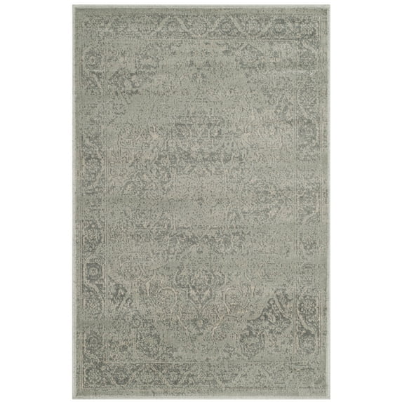 SAFAVIEH Vintage Milford Bordered Area Rug, Silver, 2'7" x 4'