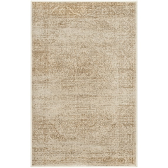 SAFAVIEH Vintage Milford Bordered Area Rug, Stone, 2'7" x 4'