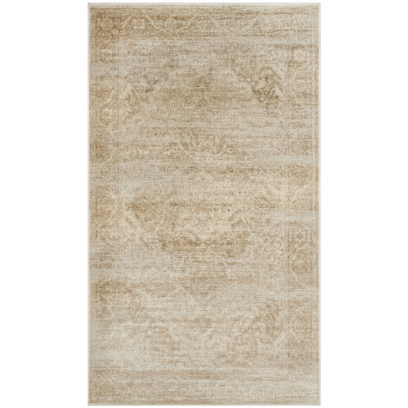 SAFAVIEH Vintage Milford Bordered Area Rug, Stone, 4' x 5'7"