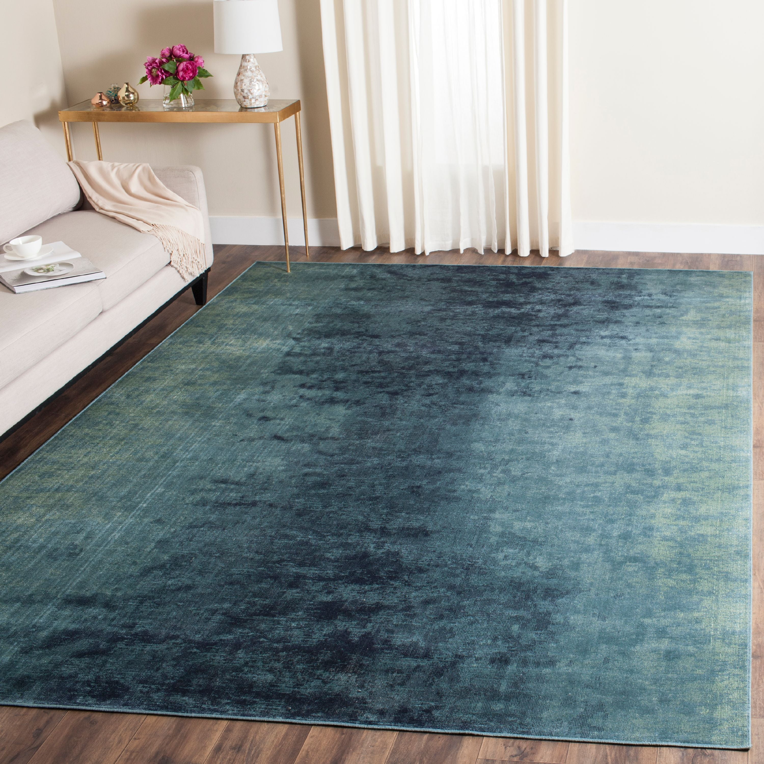 SAFAVIEH Vintage Olgica Distressed Abstract Area Rug, Turquoise/Multi ...