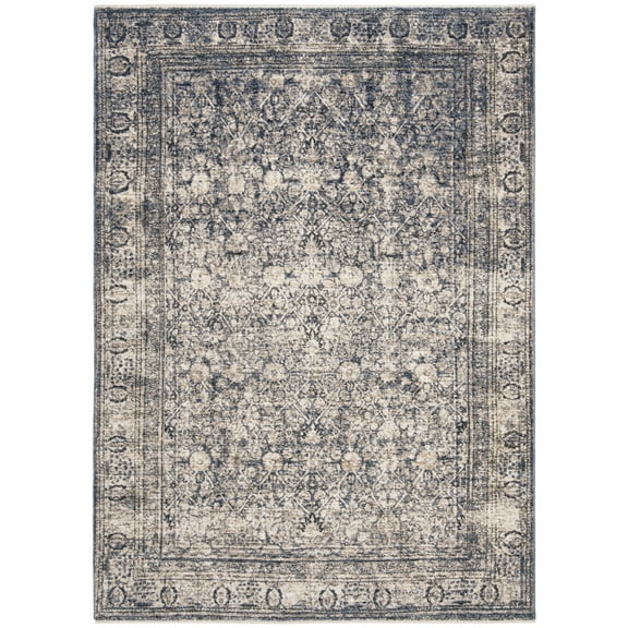 SAFAVIEH Vintage Oushak Zenji Abstract Area Rug, Navy/Ivory, 4' x 6'