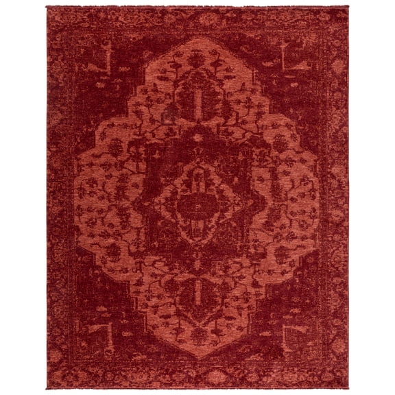 SAFAVIEH Vintage Overdye Ophelia Solid Area Rug, Red, 9' x 12'