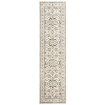 SAFAVIEH Vintage Persian Acacia Oriental Polyester Runner Rug, Ivory/Light Grey, 2'2" x 10'