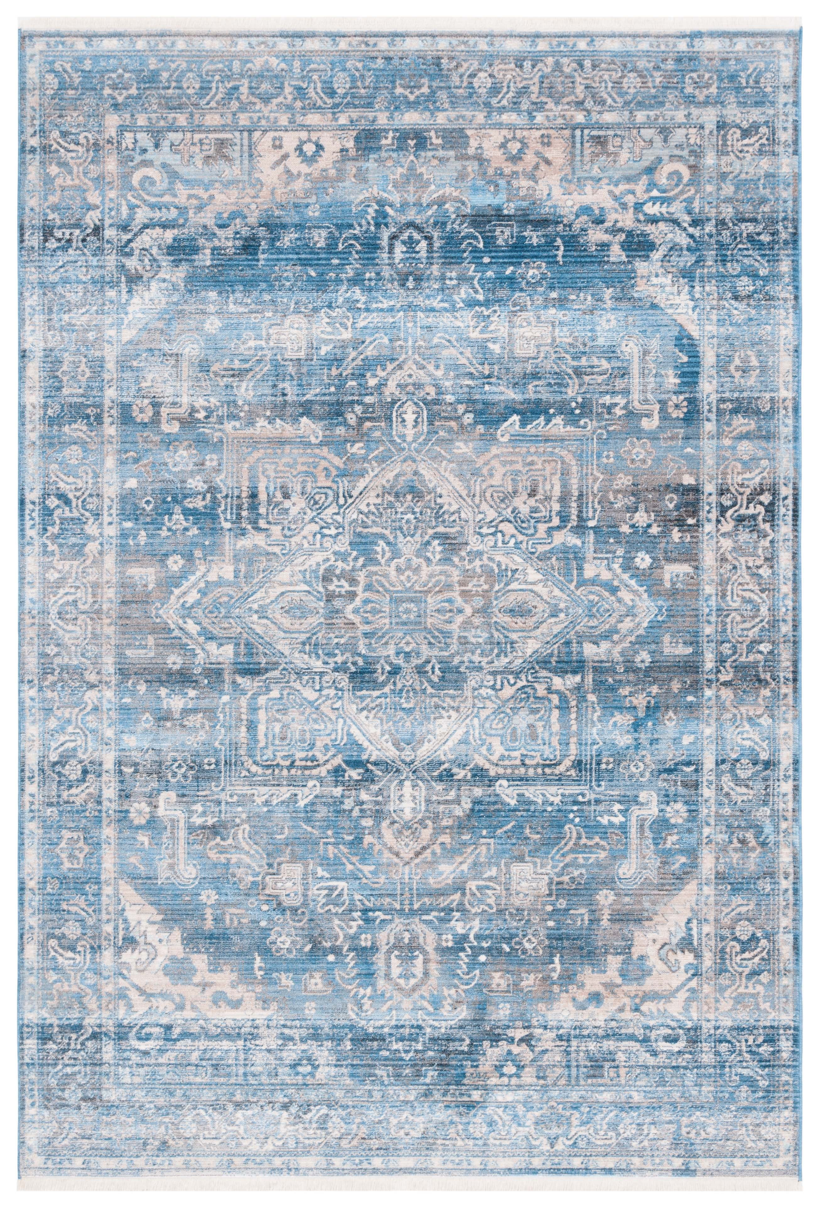 Vintage Persian Navy and Ivory Flat Woven Area Rug