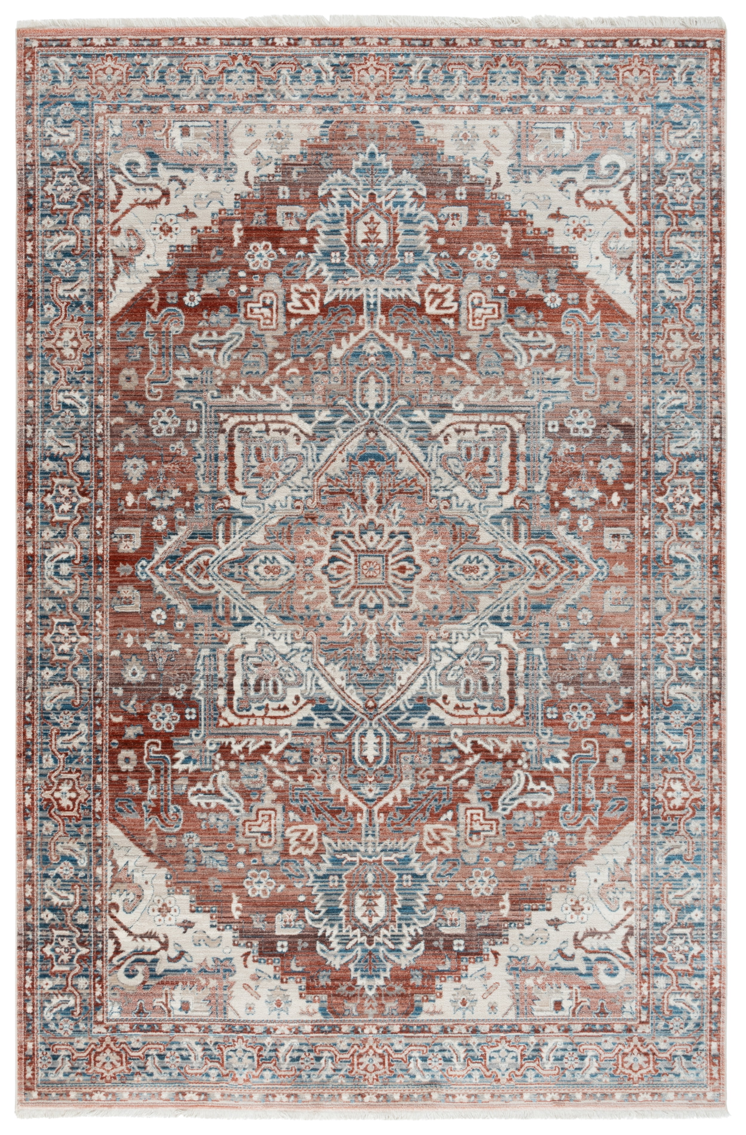 Polyester Blend Rug SAFAVIEH Vintage Persian Amadine Medallion Polyester Area Rug, Rust ...