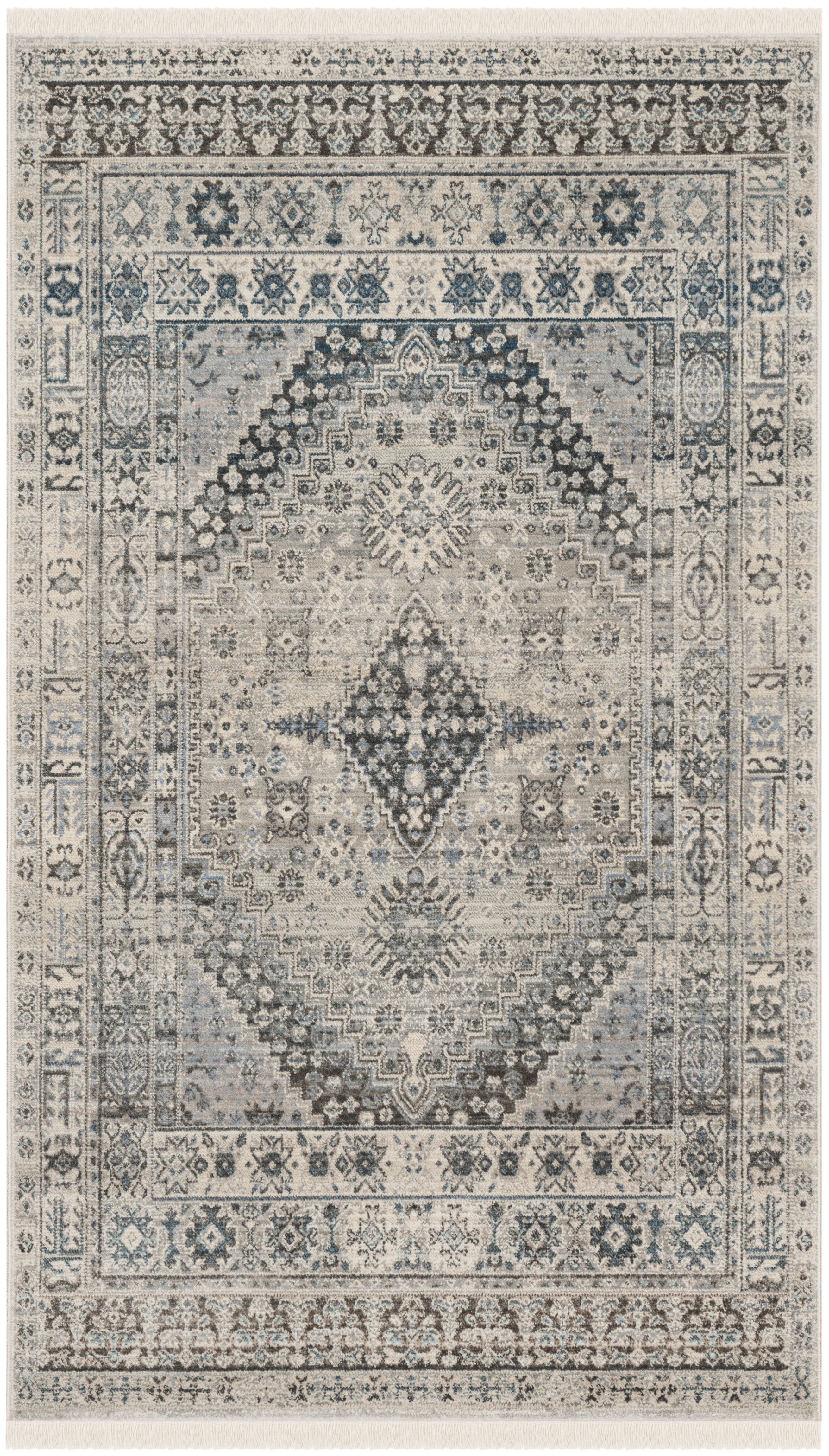 Vintage Persian VTP472 Power Loomed Indoor Accent Rug - Grey/Blue - 3'x5' - Safavieh.