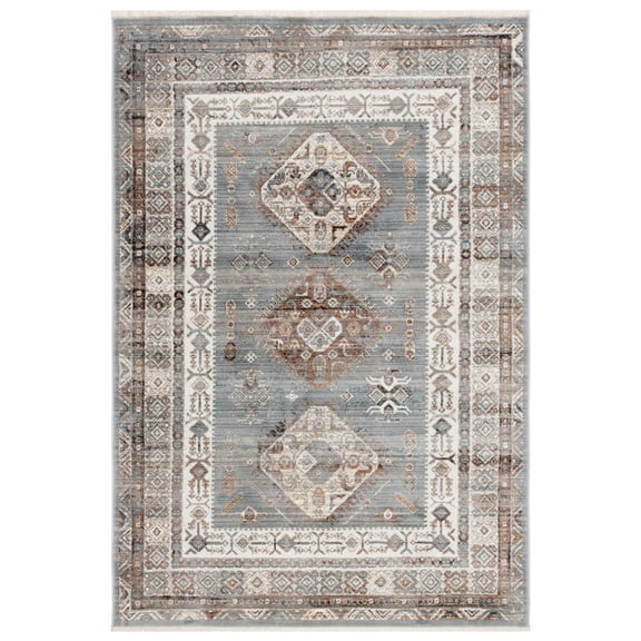 SAFAVIEH Vintage Persian Claud Oriental Area Rug, Grey/Cream, 5'3" x 7'7"