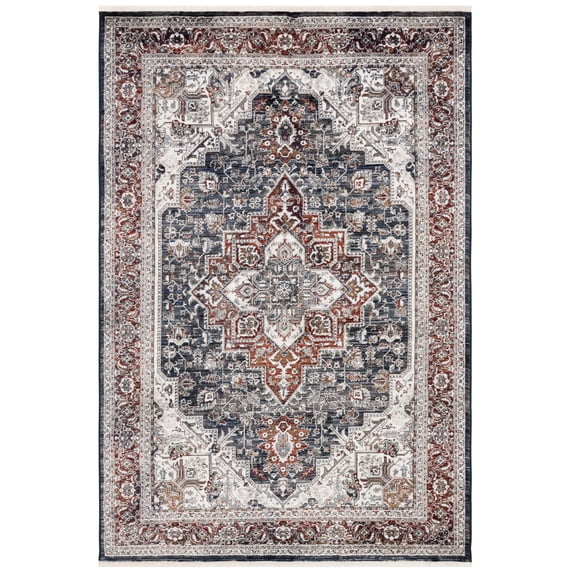 SAFAVIEH Vintage Persian Dina Oriental Area Rug, Navy/Red, 5'3" x 7'7"
