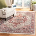 thumbnail image 1 of SAFAVIEH Vintage Persian Forrester Floral Bordered Polyester Area Rug, Red/Ivory, 5'x7'6", 1 of 7